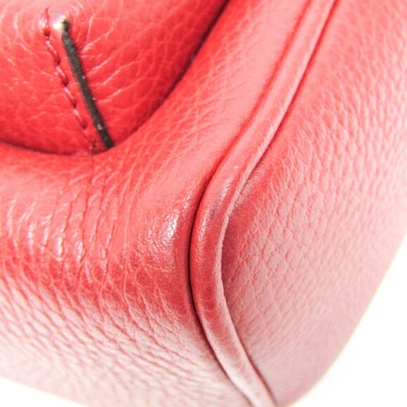 GUCCI Red Leather Backpack - Picture 6 of 12